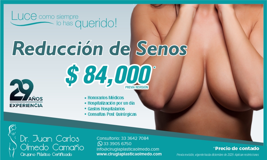 Precio Cirugia reduccion de seno